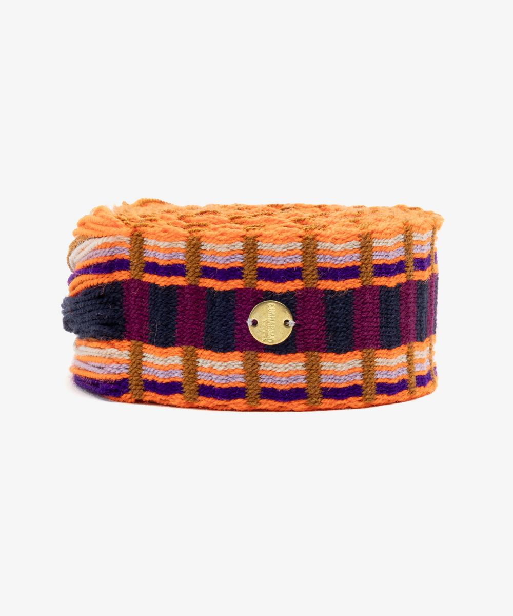 Belt with fringes- TOAST & PURPLE