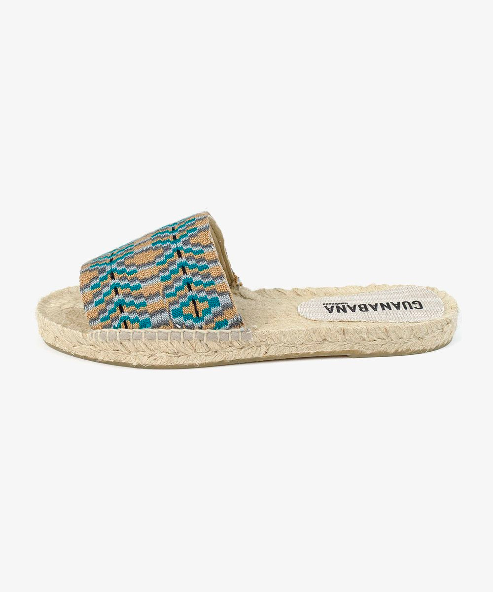 MULE ESPADRILLE - PHOENIX - GREEN & TOAST