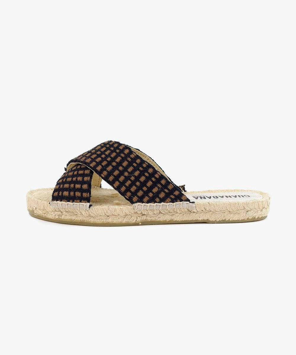 ESPADRILLE WITH CROSSED BAND - CHANDLER - Brown & Black