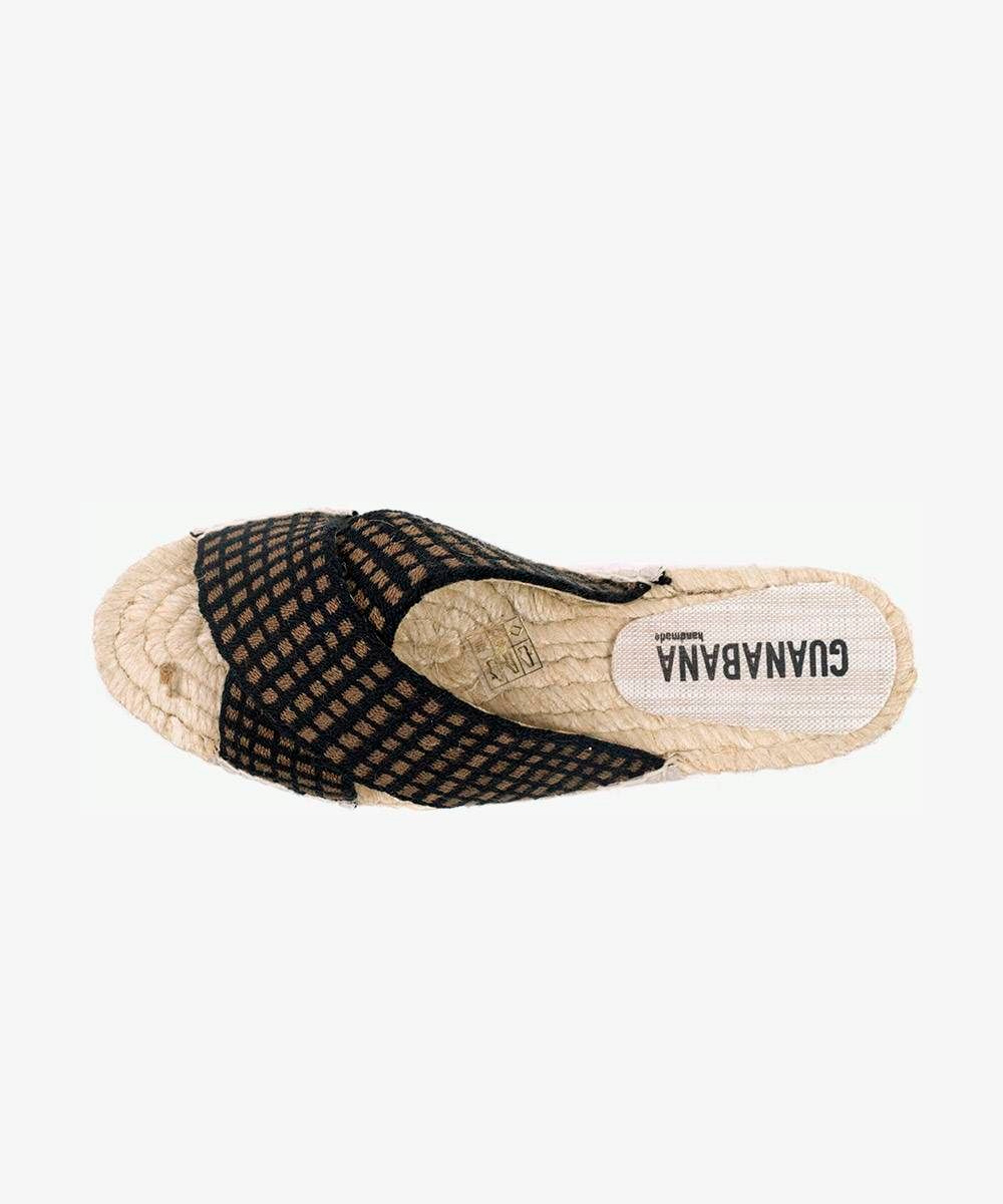 ESPADRILLE WITH CROSSED BAND - CHANDLER - Brown & Black