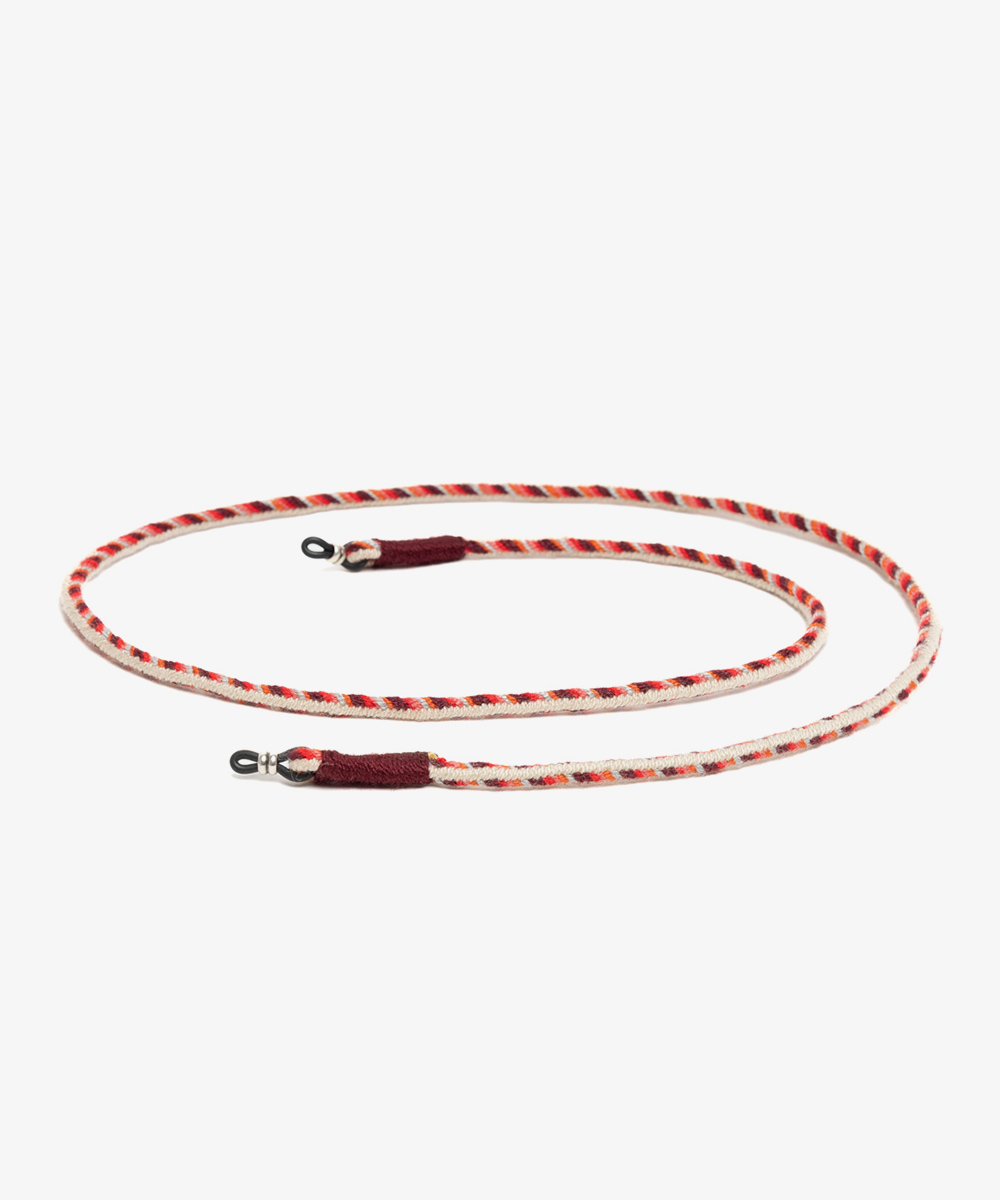 Eyewear cord -  BEIGE & RED