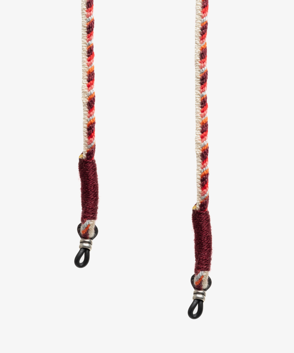 Eyewear cord -  BEIGE & RED