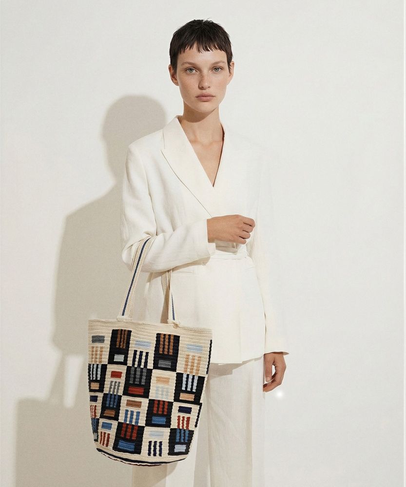 BOLSO CALA - WOLF - BEIGE Y NEGRO