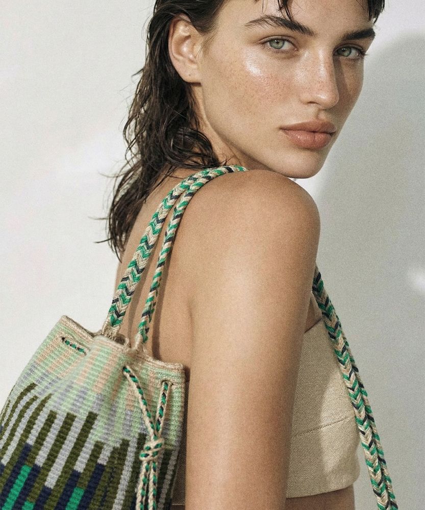 Crossbody Bag M - LYNX - GREEN & NAVY