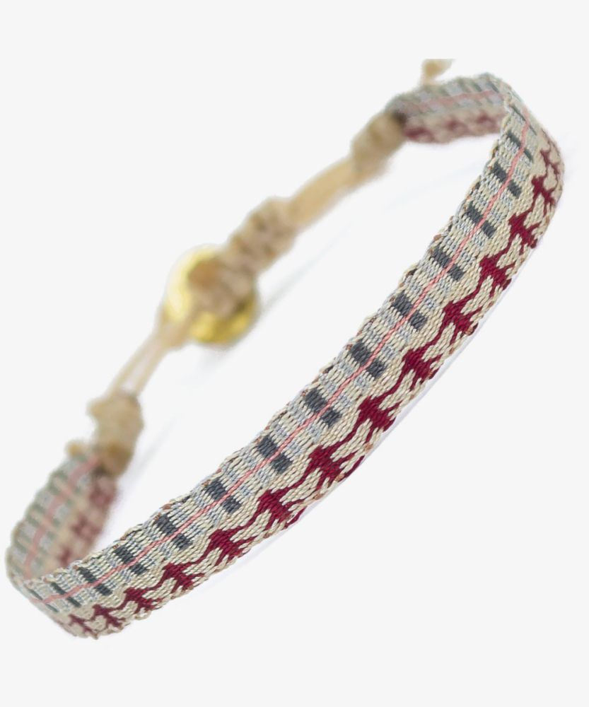 Pulsera Argantina 120 - Beige & Burdeos