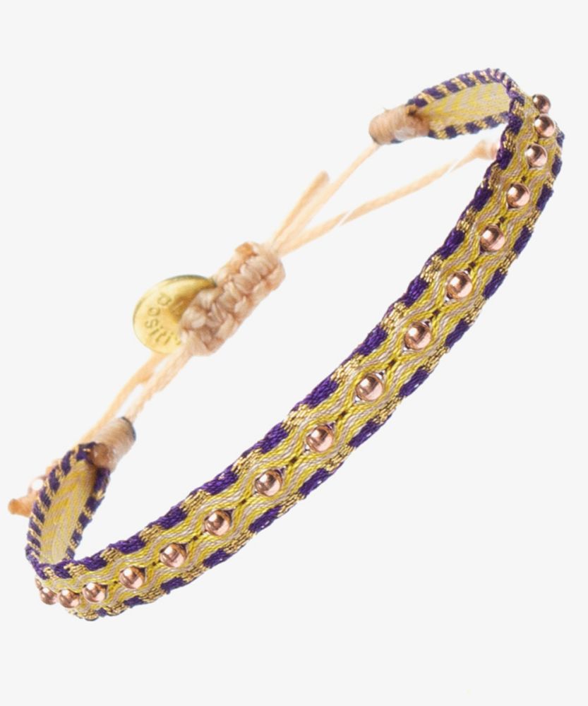 Bracelet Fontana 120 G - MORADA Y AMARILLA CON BEADS