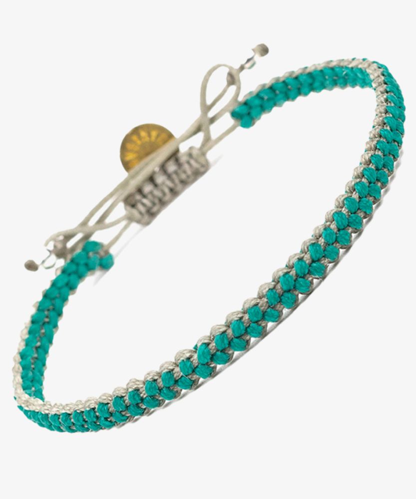 Earth bracelet - Gris & Turquesa
