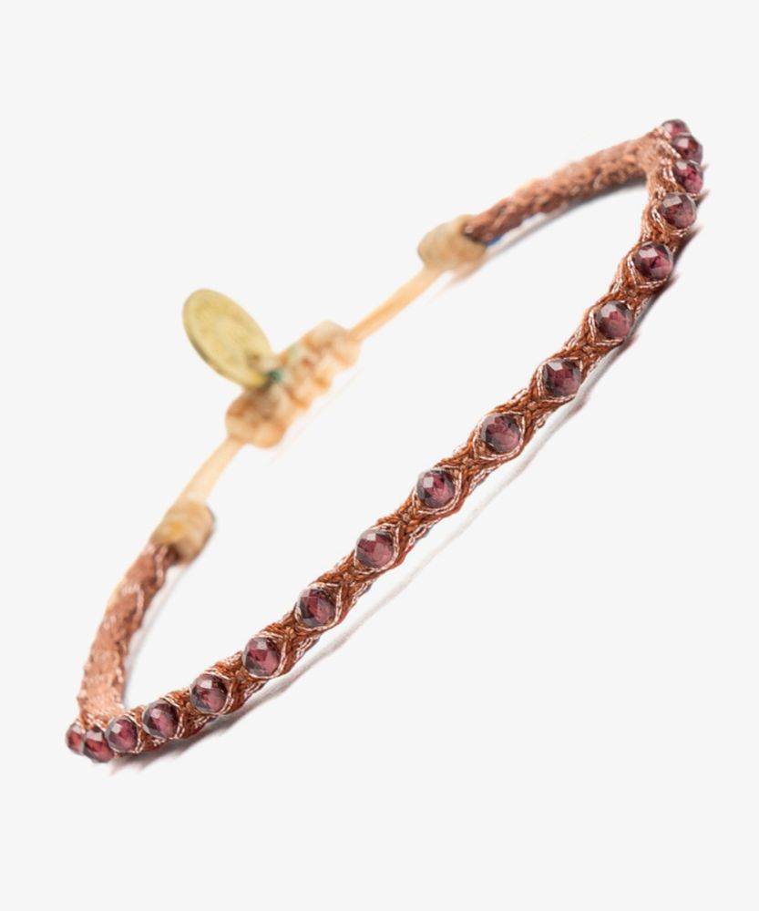 CROC BRACELET - GRANET STONES