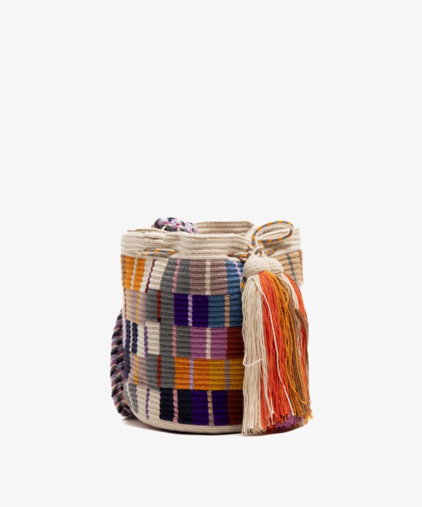 Crossbody Bag M - OCTANT - PURPLE & BEIGE