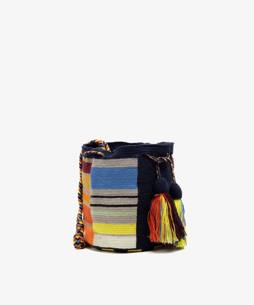 BOLSO CRUZADO M -  PERSEUS- MARINO Y MULTICOLOR