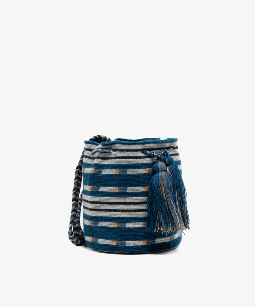 BOLSO CRUZADO M - ANTLIA-AZUL Y TOSTADO