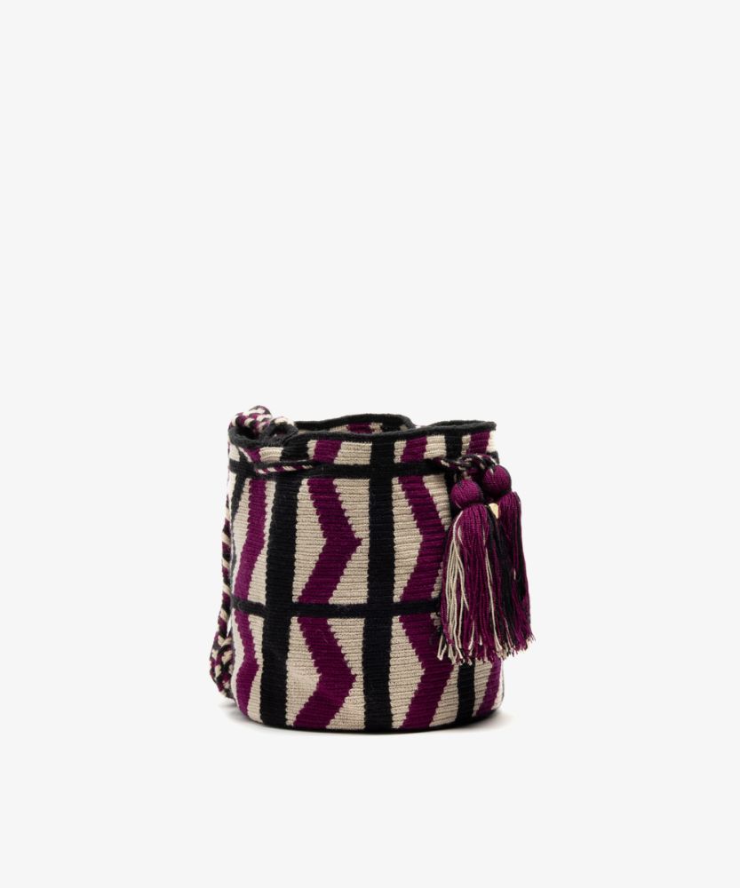 Crossbody Bag M - SHIELD- PURPLE & BLACK