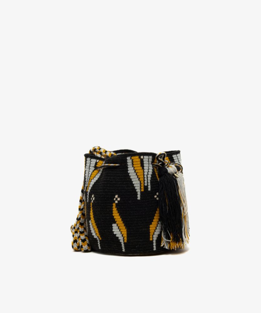BOLSO CRUZADO M -  ELODIE - NEGRO Y MOSTAZA


