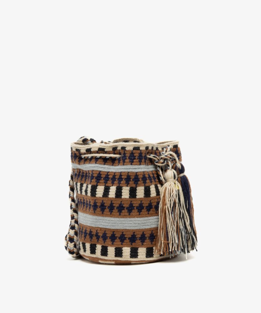 BOLSO CRUZADO M - ISLA - BEIGE Y AZUL