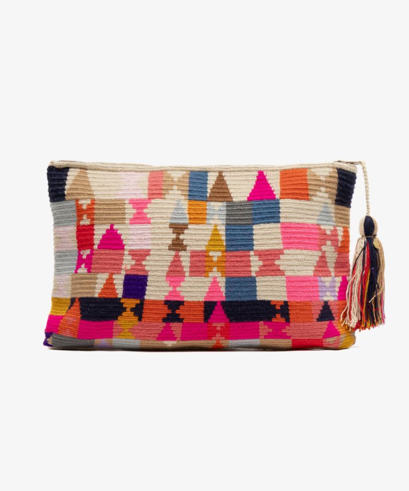 Clutch Bag- HARE - FUCHSIA & MULTICOLOR