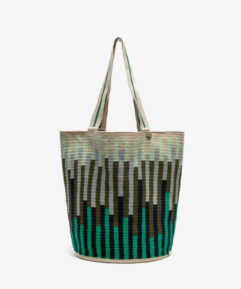 Bolso Tote - LYNX - VERDE Y MARINO