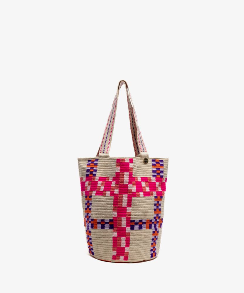 BOLSO CALA - DELPHINIUS - BEIGE Y FUCSIA