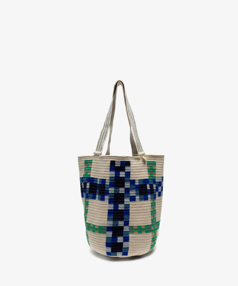 BOLSO CALA - DELPHINIUS - BEIGE Y AZUL