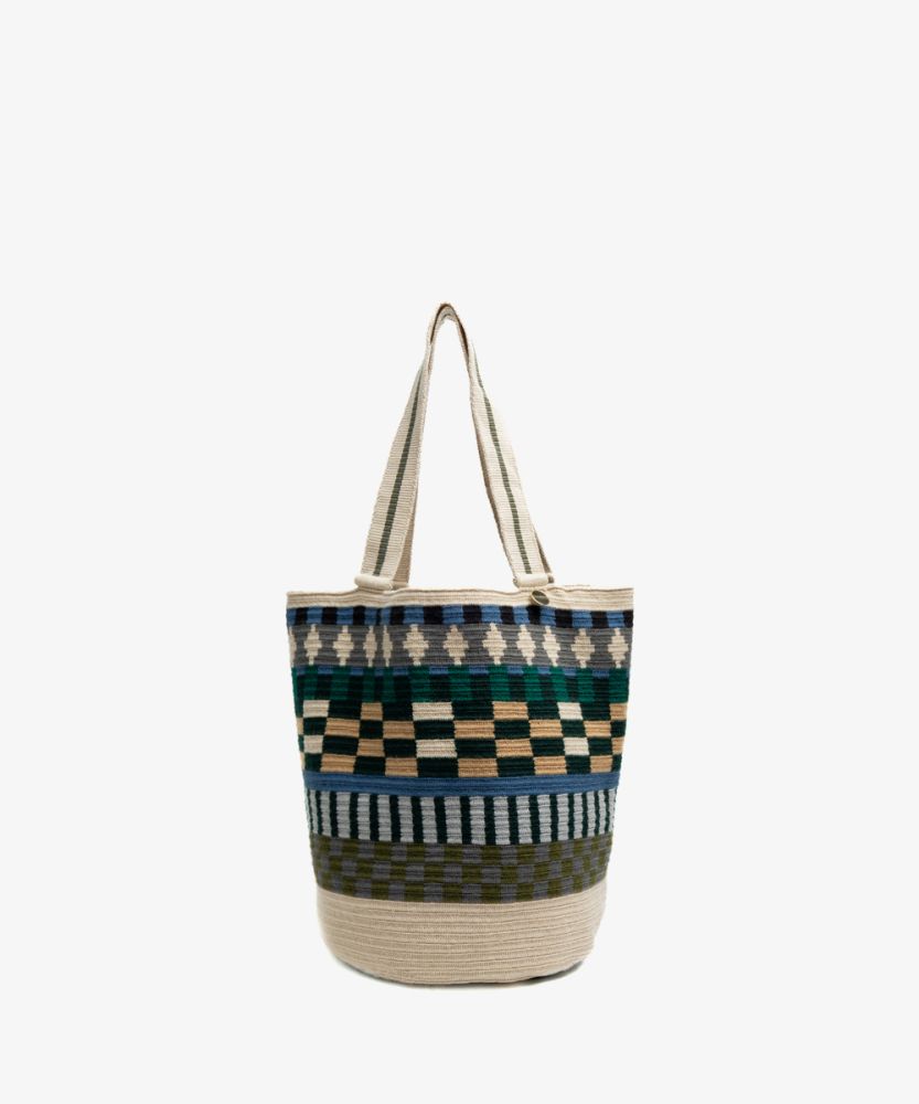 BOLSO CALA - POSEIDON- TOSTADO Y AZUL