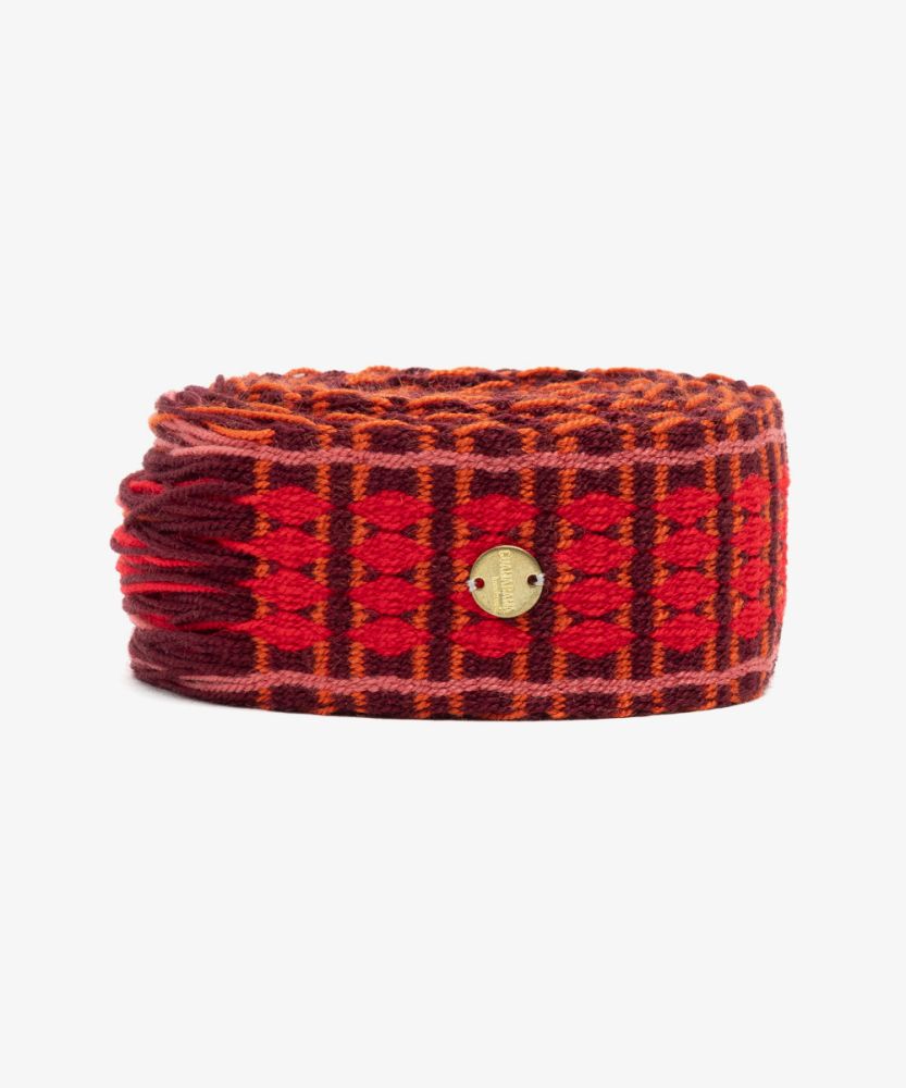 Cinturón de flecos - ROJO Y BURDEOS