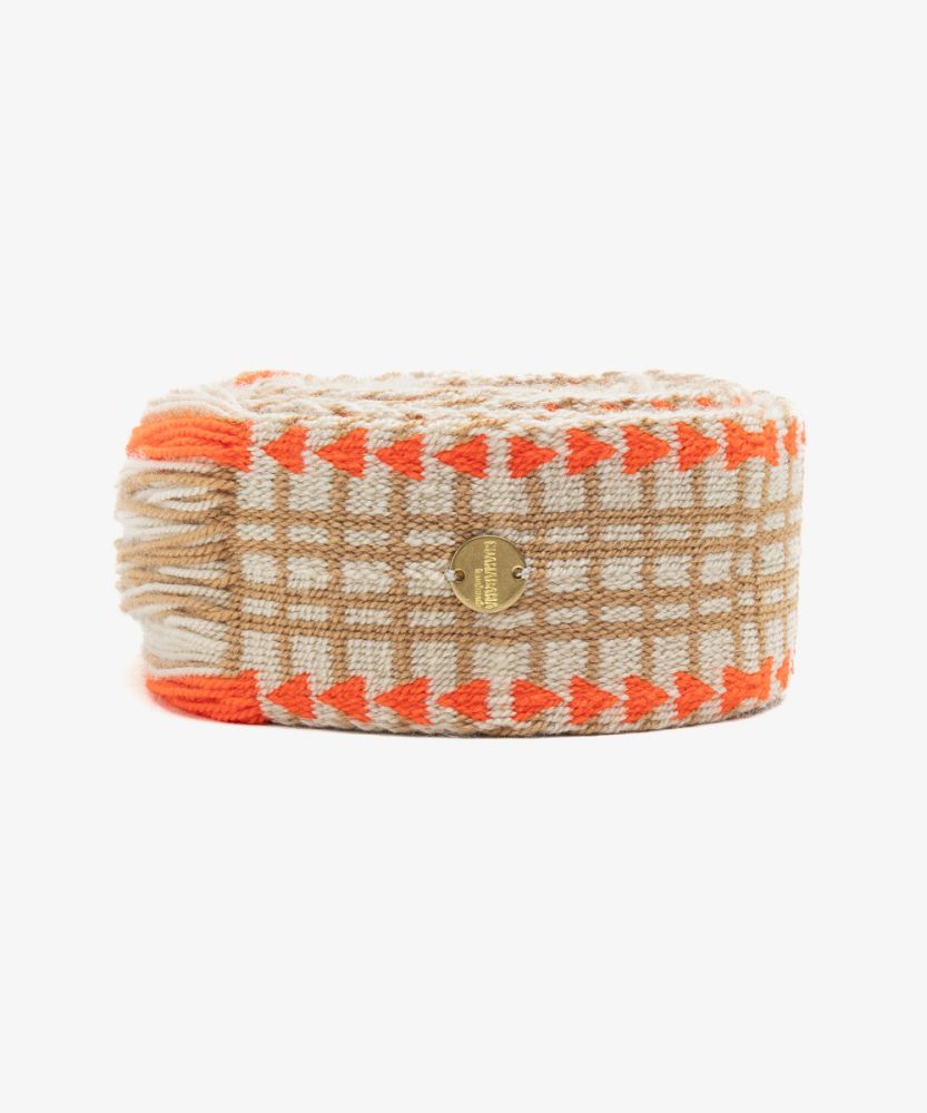 Belt with fringes- TOAST & ORANGE