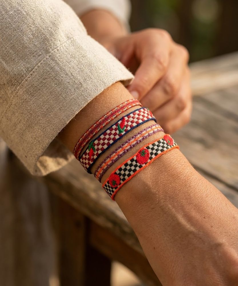 NEW SET BRACELETS - EMBROIDERED