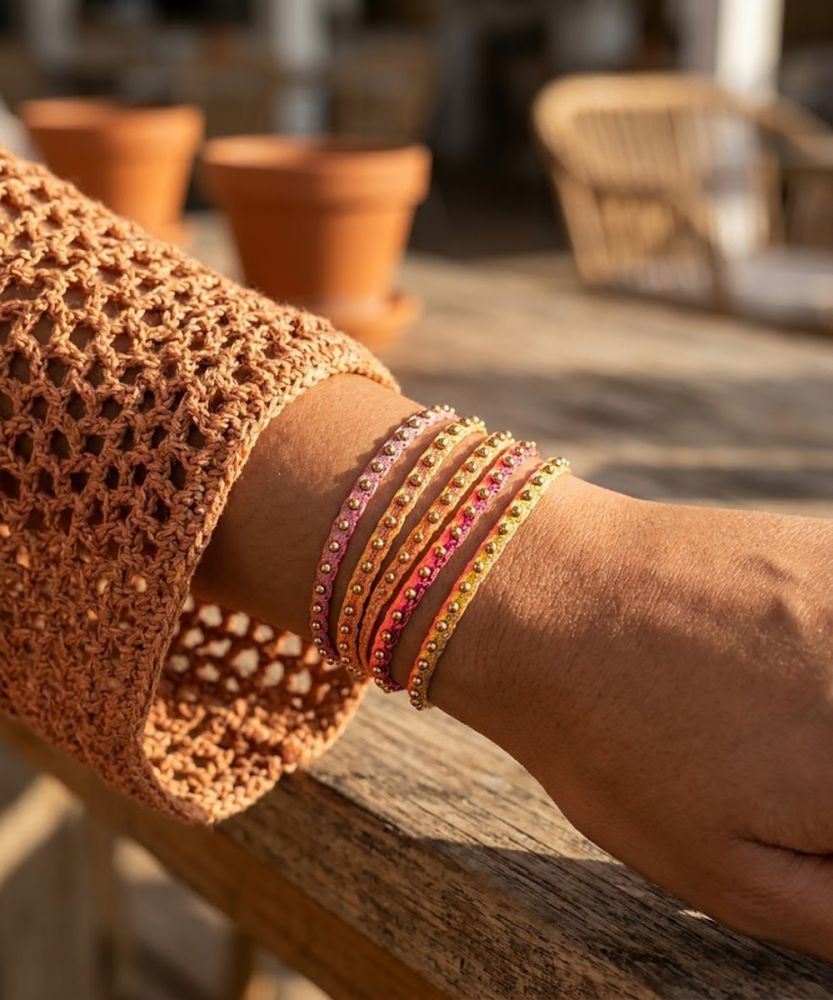 SET BRACELETS - FONTANA 40 PINK & ORANGE