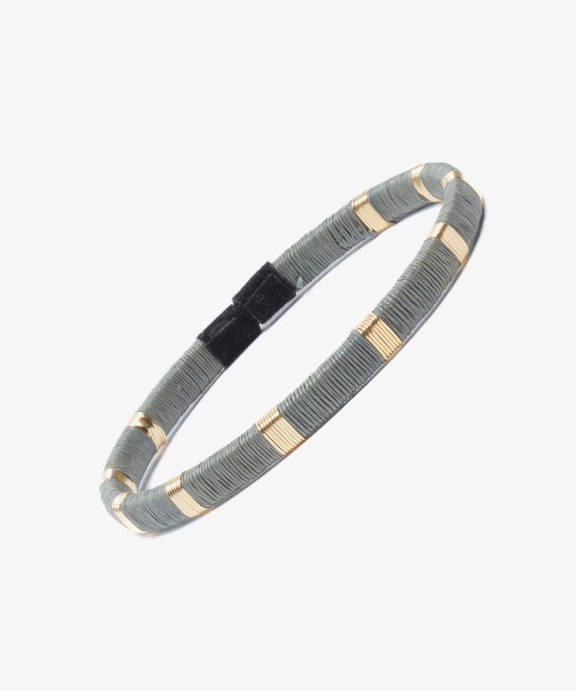 Pulsera Werregue, 5 mm - GRIS & DORADO