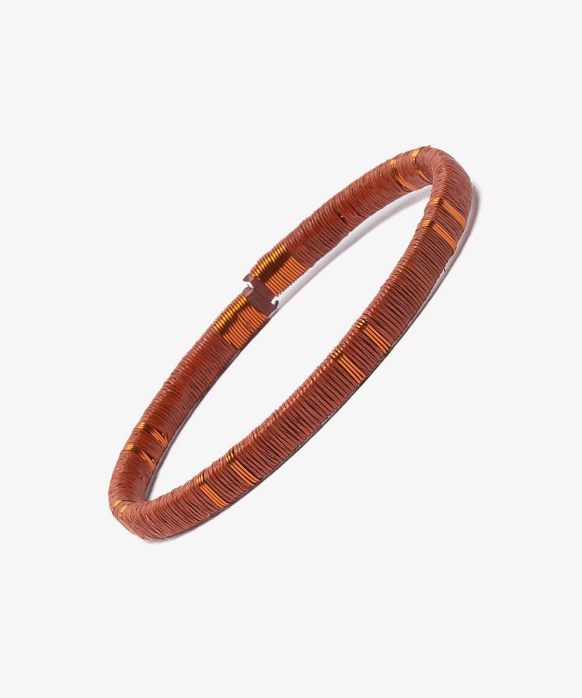 Pulsera Werregue, 5 mm - MARRON CLARO & COBRE