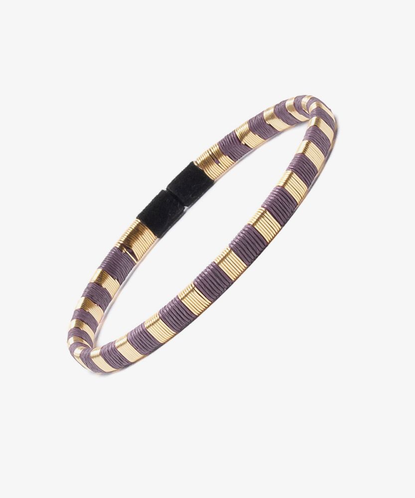 Werregue Color Bracelet, 5 mm - MAUVE & GOLDEN