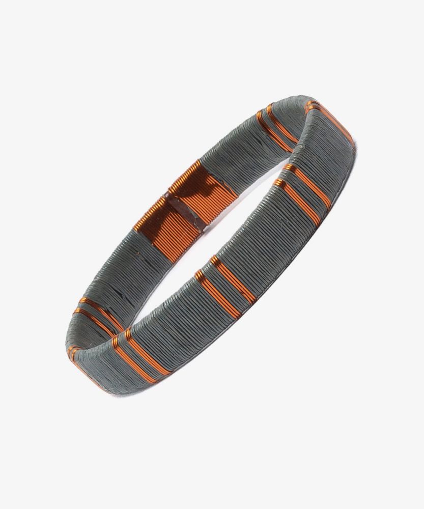 Pulsera Werregue, 1 cm, Unit - GRIS Y COBRE