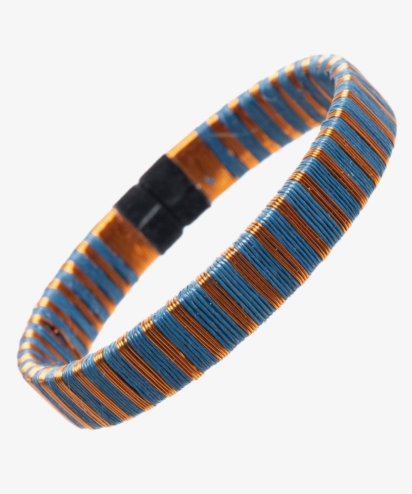 Pulsera Werregue, 1 cm, Unit - AZUL Y COBRE