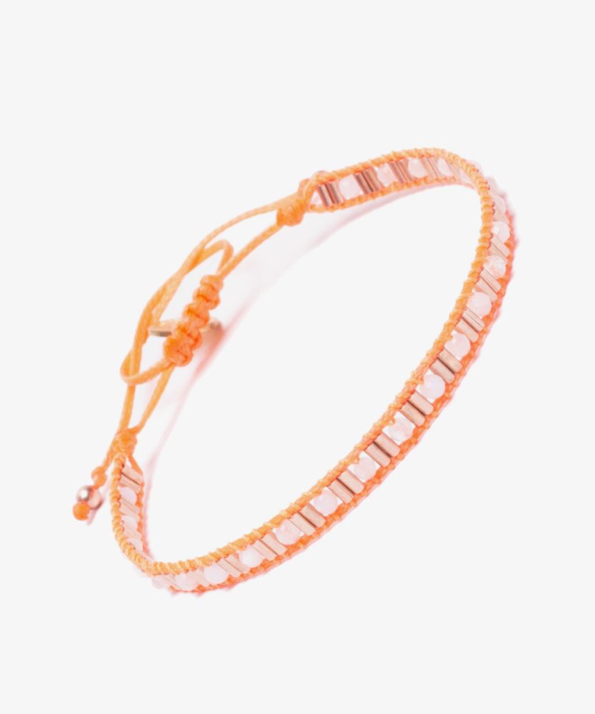 MIYUKI Bracelet - ORANGE AND PEACH MOONSTONE