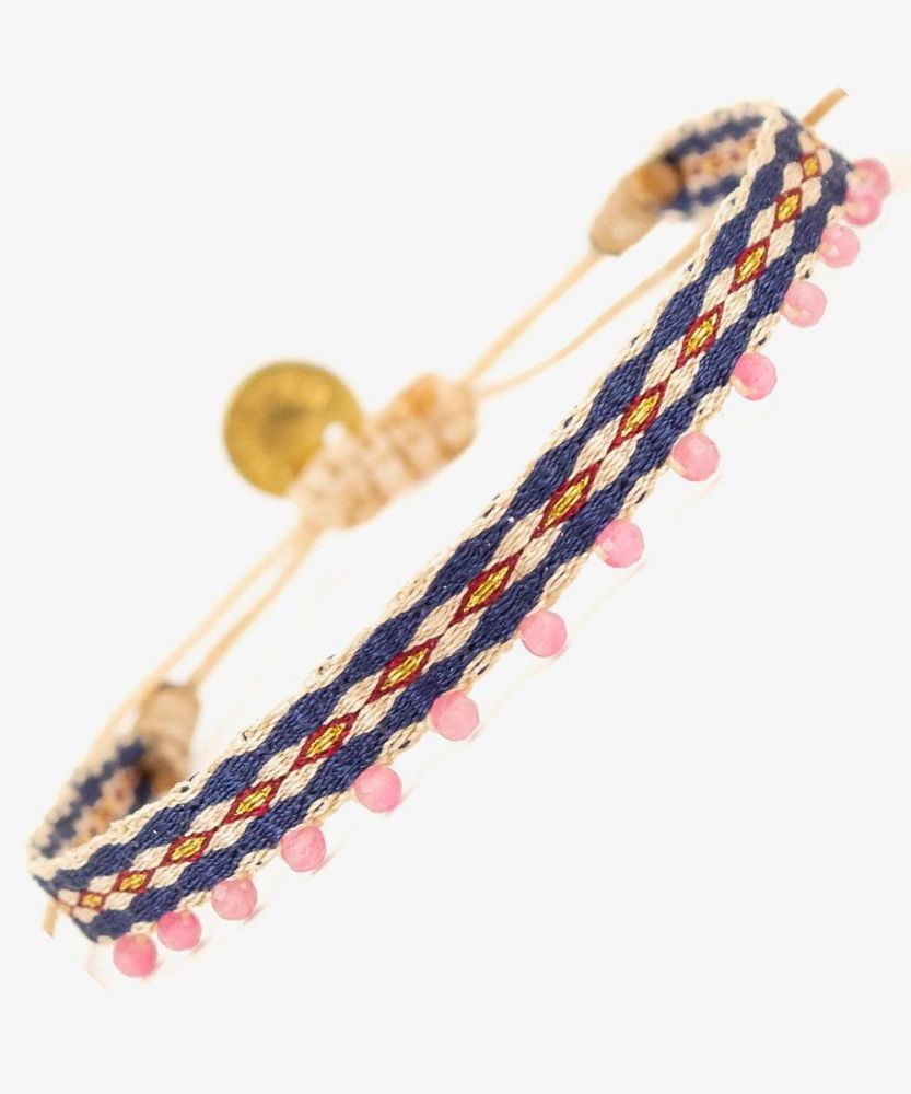 BRACELET ALAMEIN 120 - BLUE &  BORDEAUX