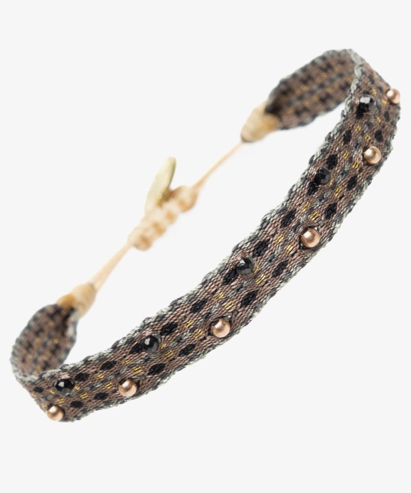 ARGANTINA ALAMEIN - Black Pyrite and gold plated beads
