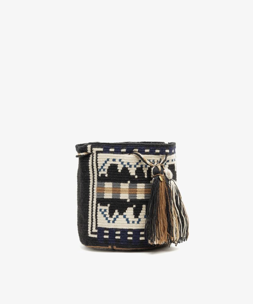 BOLSO CRUZADO M - ELEANOR - NEGRO Y BEIGE