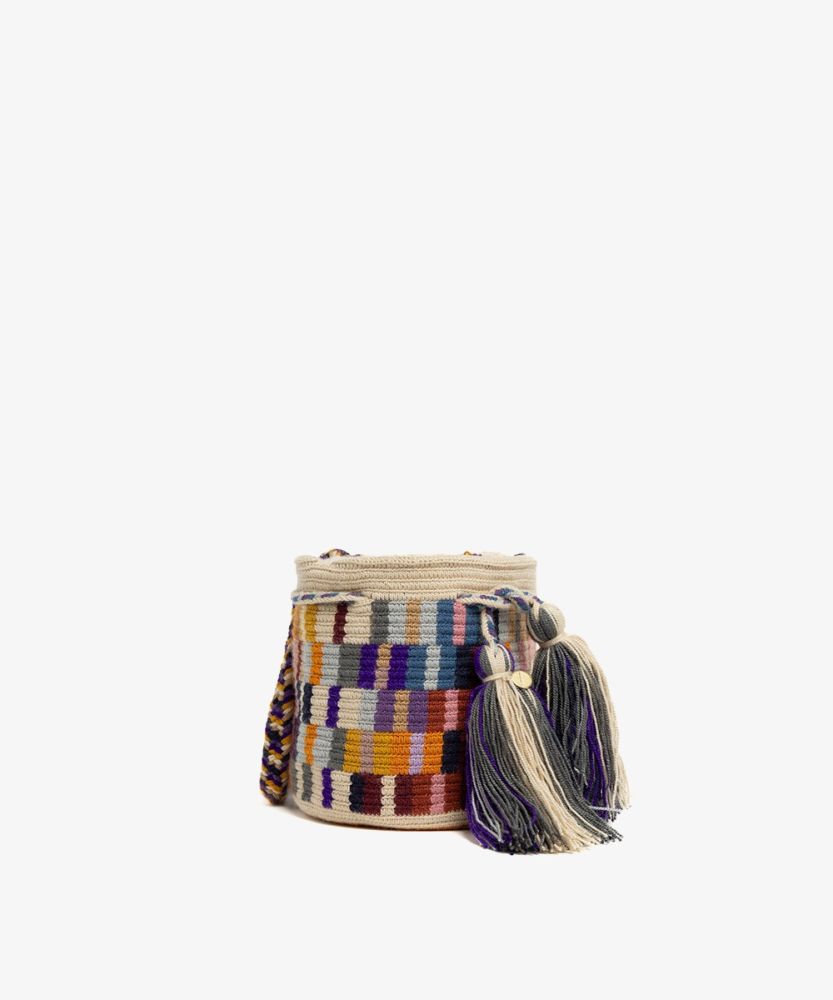 Extrasmall Wayuu Bag - OCTANT - MORADO & BEIGE