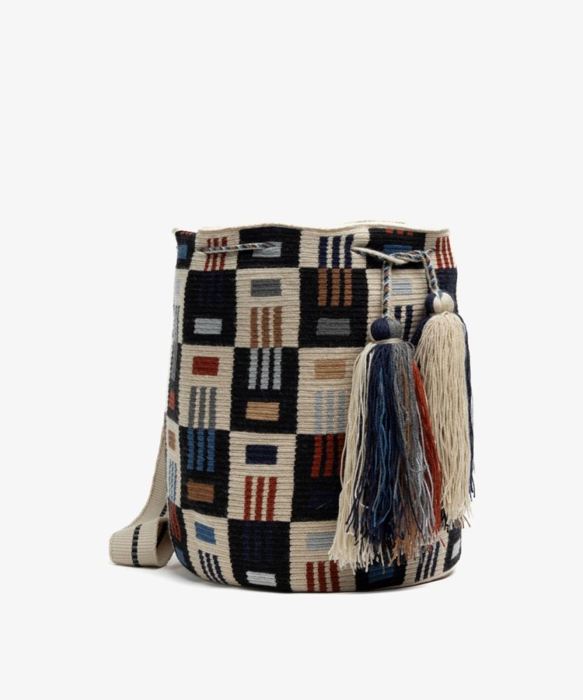 Crossbody Bag L - WOLF - BEIGE & BLACK
