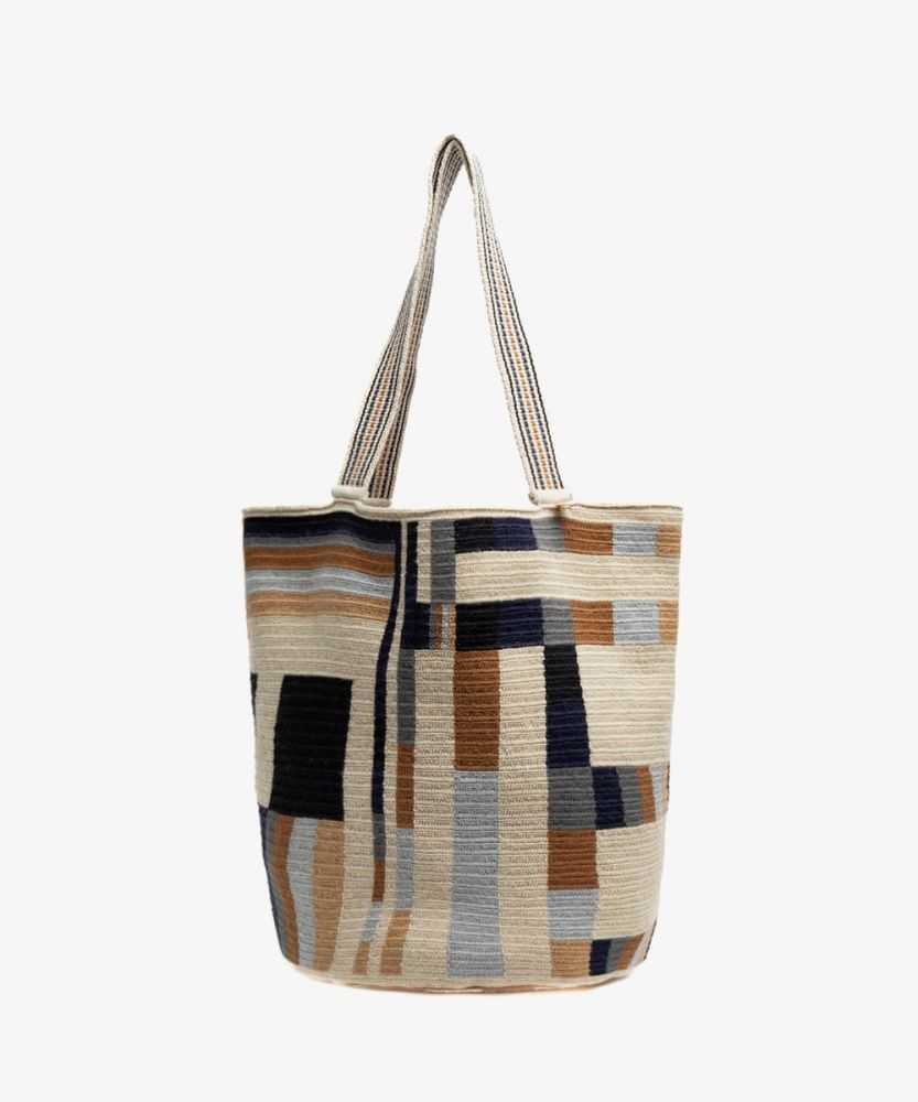 Bolso Tote - CAPRICORNUS - BEIGE Y TOSTADO