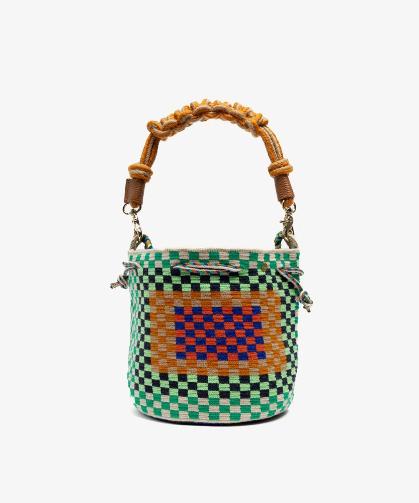 BOLSO MITRA CON ASA DE MACRAMÉ - 