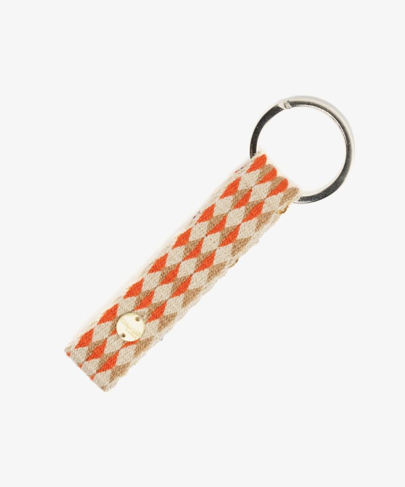 KEYRING S- BEIGE & ORANGE 