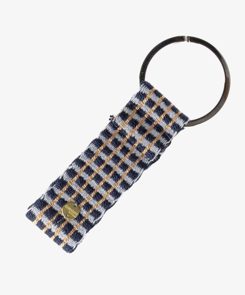 KEYRING L - BLUE & TOAST