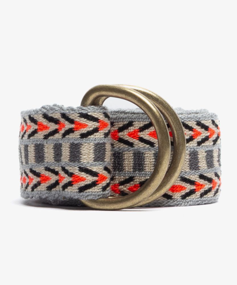 Buckle belt- GRAY, BLACK & ORANGE