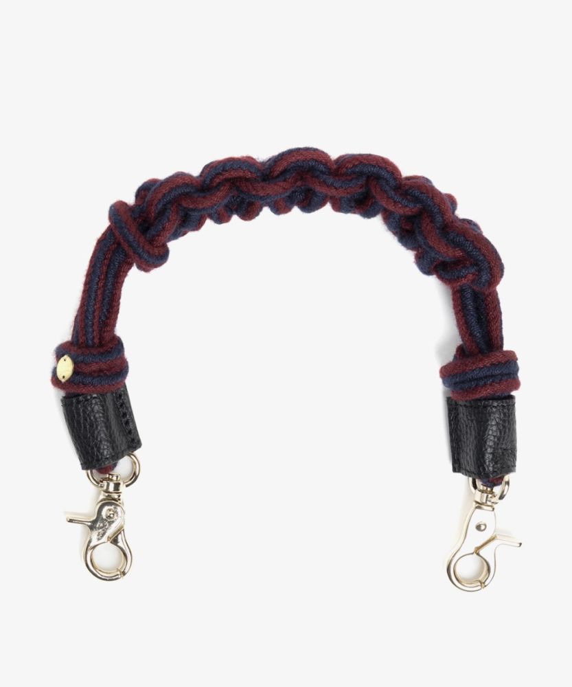 Asa de bolso de cordón - BURDEOS & AZUL MARINO