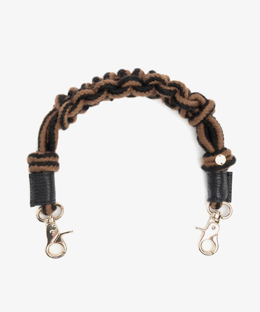 Asa de bolso de cordón - MARRÓN & NEGRO