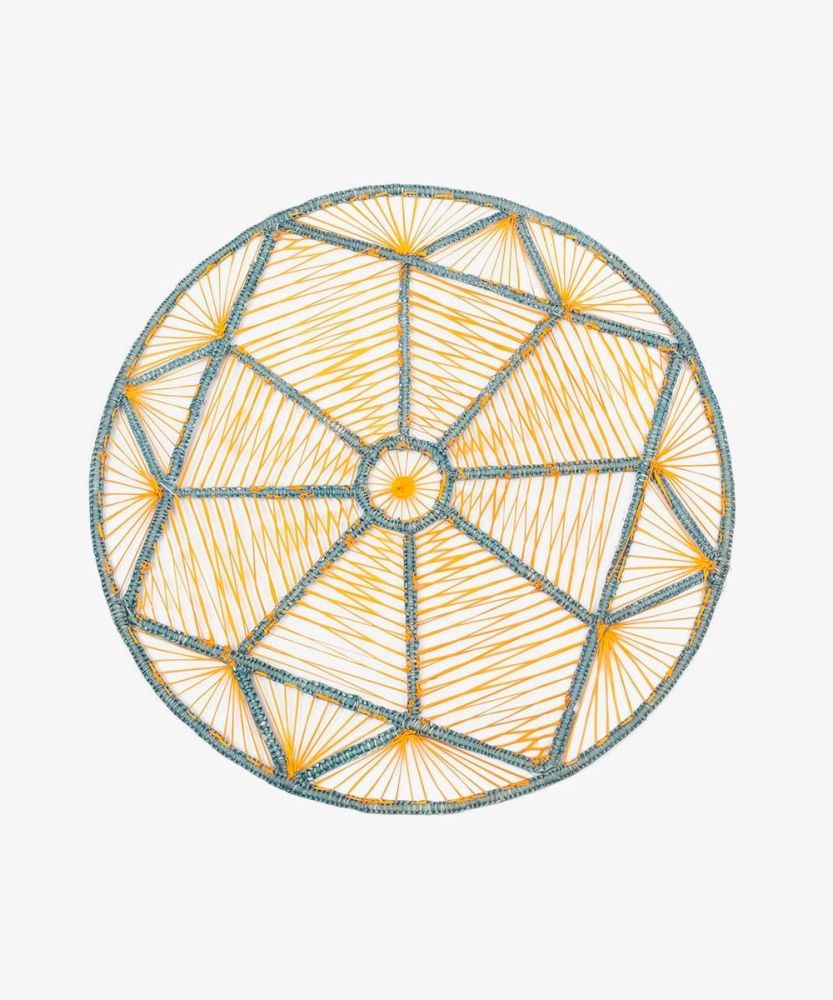 Placemat - stars - GREY & MUSTARD