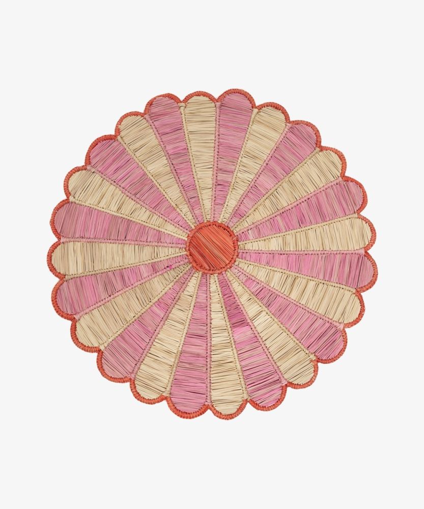 INDIVIDUAL FLOR PINK & RED EDGES