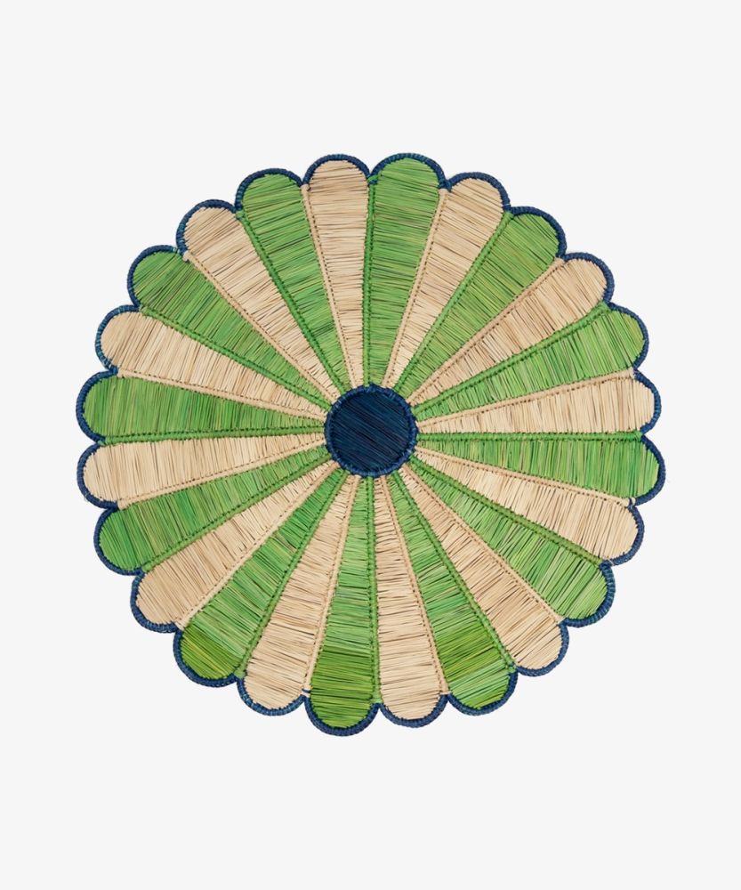 INDIVIDUAL FLOR GREEN & BLUE EDGES