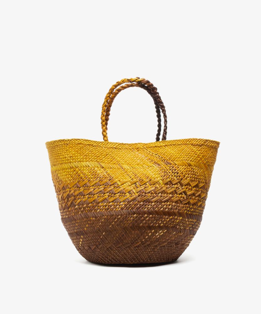 CANASTO BAG M - DEGRADE MUSTARD & BROWN