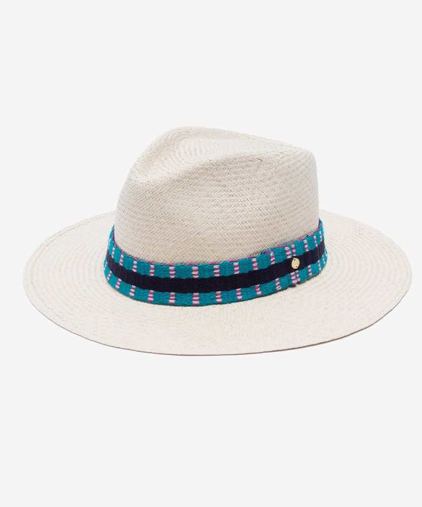 PANAMA HAT WITH RIBBON - BEIGE